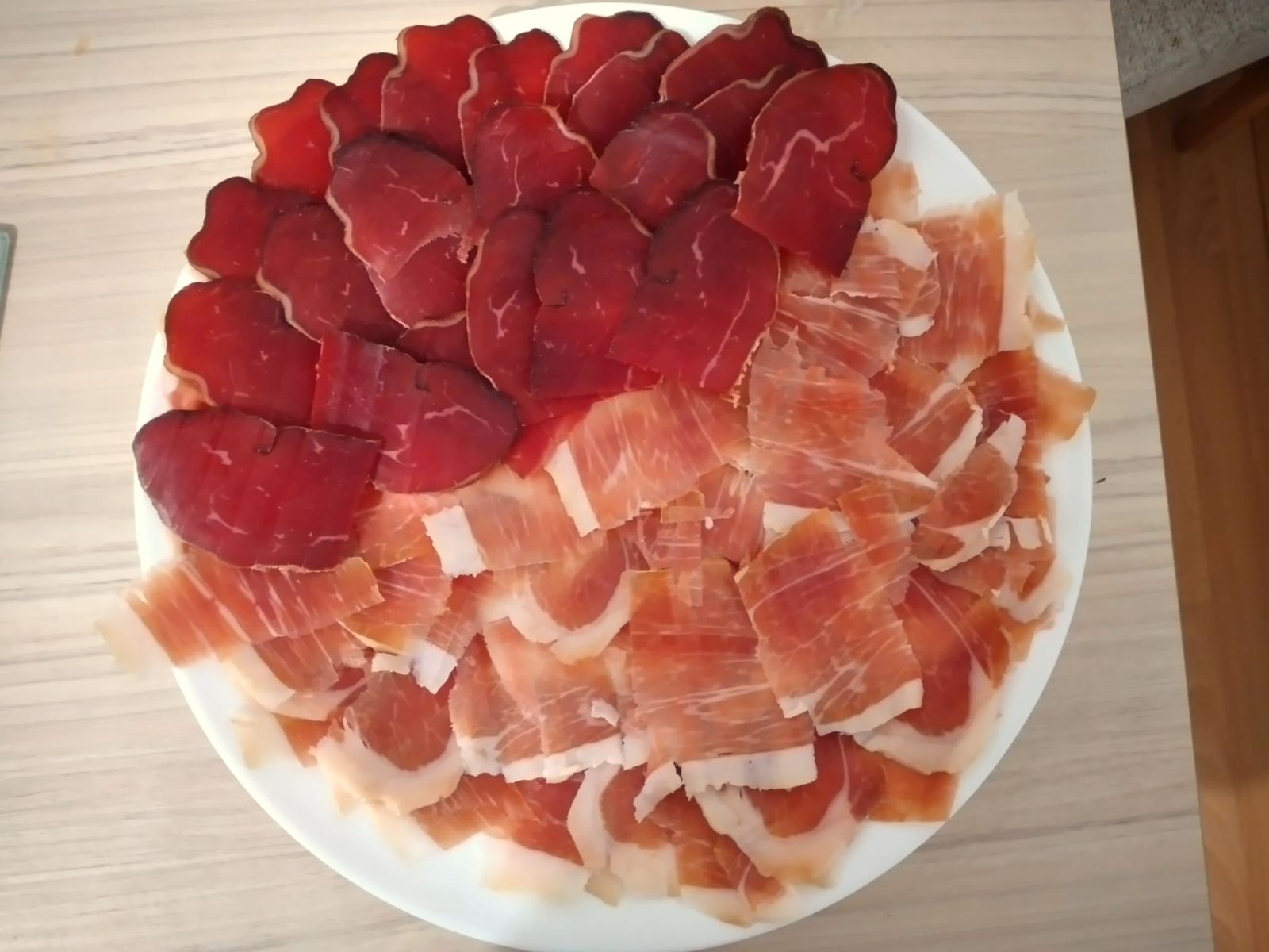 Aufschnittplatte mit Pršut und Rohwurst-Spezialitäten